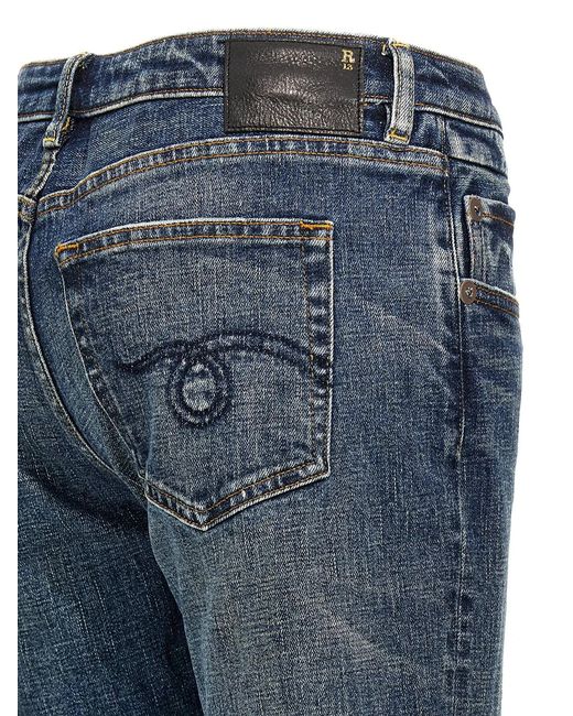 R13 Blue 'Overflow Boy Flare' Jeans