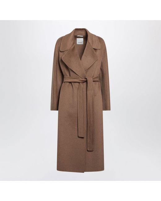 Max Mara Brown Max Mara S Camelcolored Wool And Cashmere Midi Coat