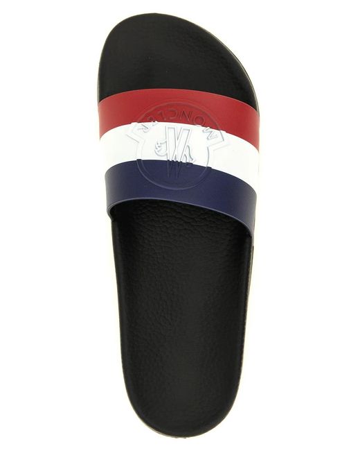 Moncler White 'Basile' Slides for men