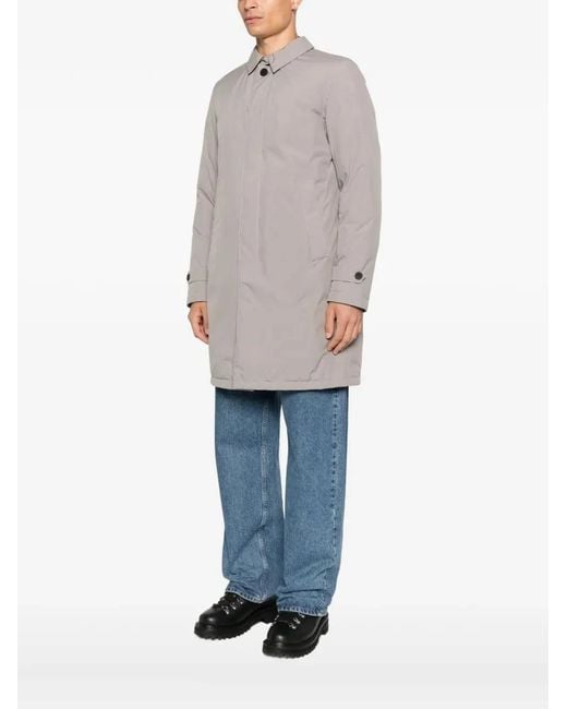 Herno Gray Smooth Waterproof Down Jacket for men