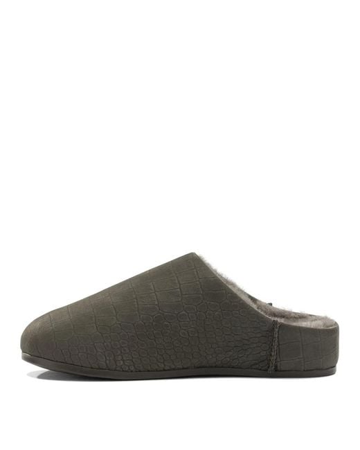 Ugg Gray Leather Rubber Loafers