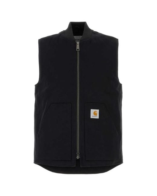 Carhartt Black Padded Cotton Canvas Vest