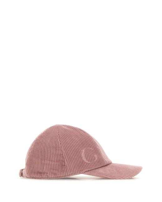 Gucci Pink Corduroy Baseball Cap