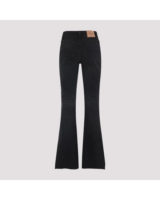 Balenciaga Black Cotton Elastane Bootcut Pants