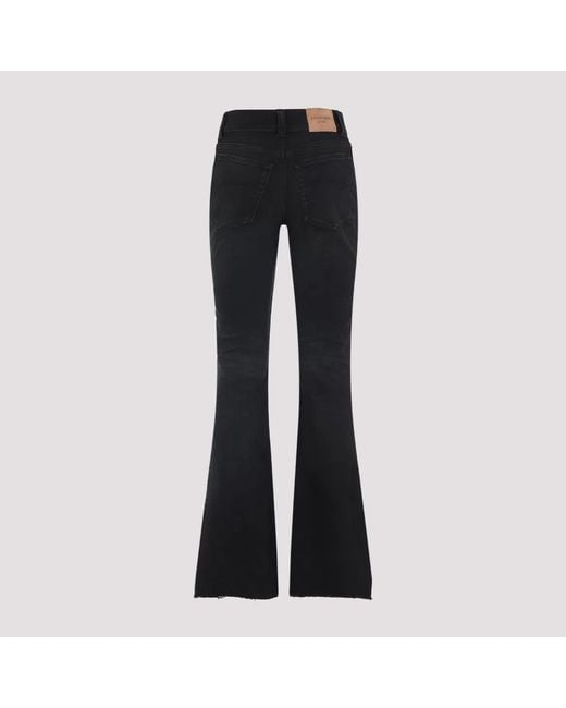 Balenciaga Black Cotton Elastane Bootcut Pants