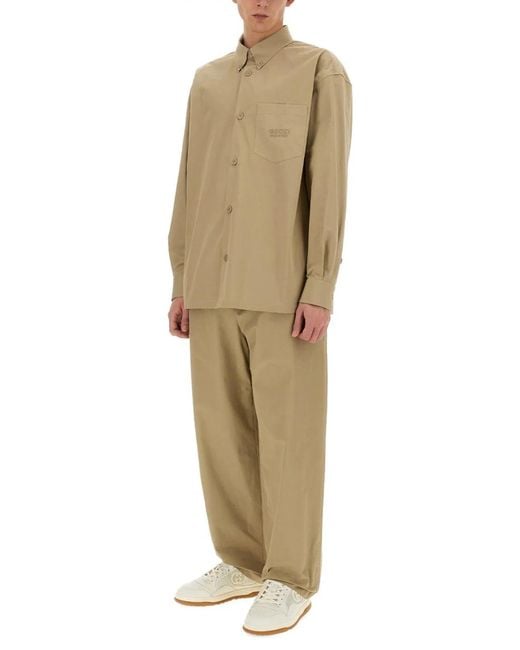 Gucci Natural Heavy Cotton Poplin Pants for men