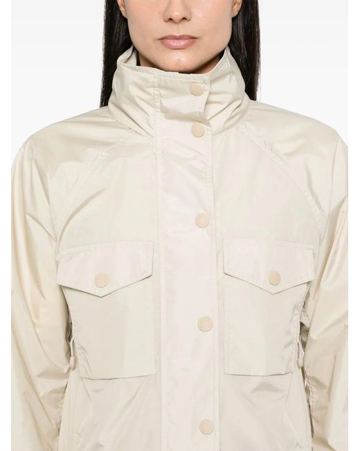 Moncler Natural Nor Sport Jacket With Concealed Hood
