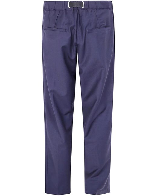 White Sand Blue Long Classic Trousers for men