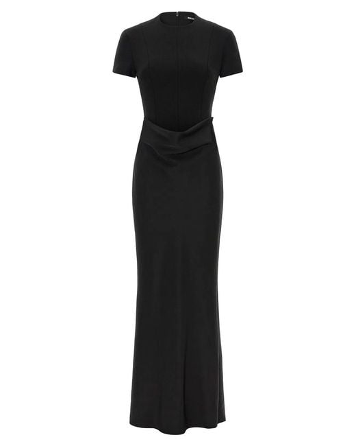 ROTATE BIRGER CHRISTENSEN Black Rotate Birger Christensen Draped Dress