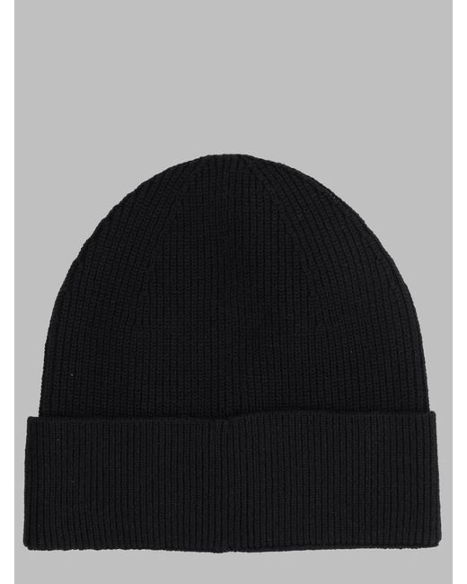 Balmain Black Berretto Con Patch Logo for men