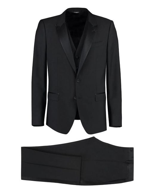 Dolce & Gabbana Black Dolce & Gabbana Three-Piece Suit for men