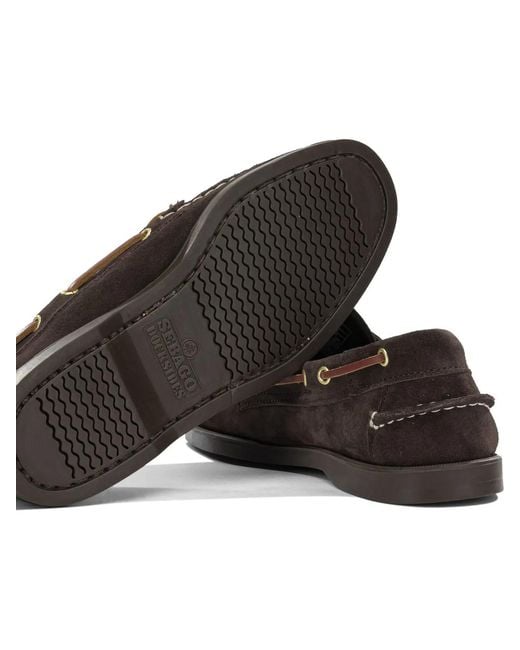 Sebago Brown "Portland Artisan" Lace-Up Loafers for men