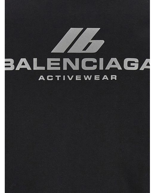 Balenciaga Black Logo Print Hoodie