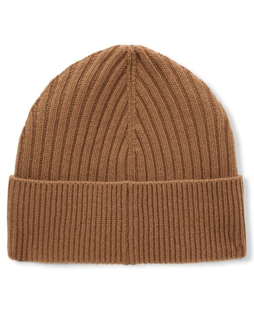Herno Brown Knitted Cap for men
