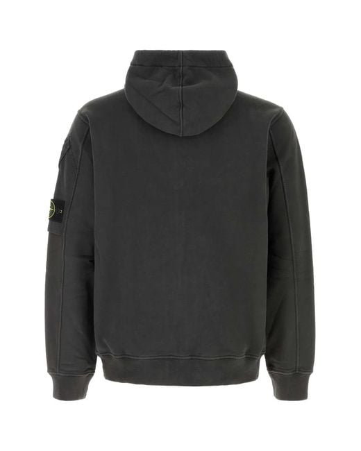 Stone Island Gray Hoodie Sweater for men