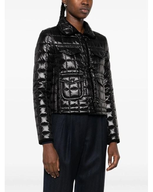 Fay Black Nylon Quilted Toggle Jacket