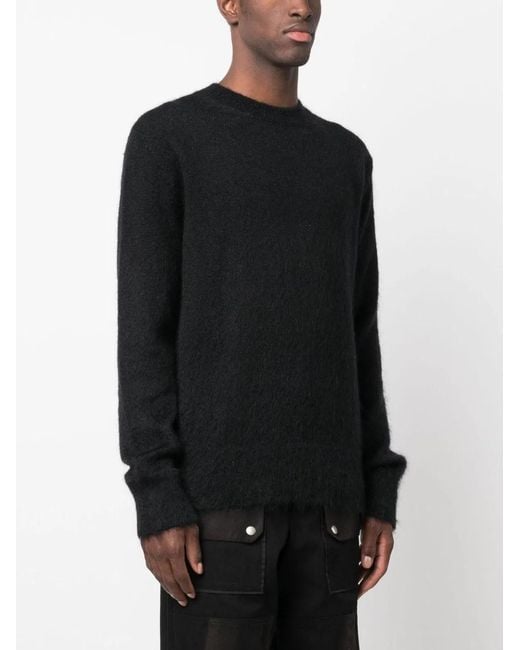 Off-White c/o Virgil Abloh Black Mohair Blend Sweater for men