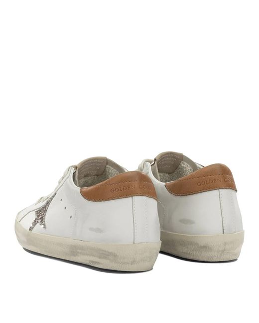 Golden Goose Deluxe Brand White "Super Star" Low-Top Sneakers