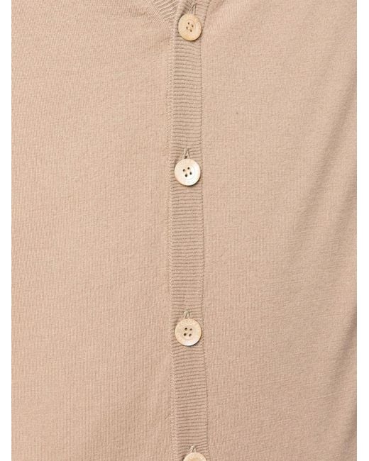 Colombo Natural Camel Kid Wool Botton Cardigan for men