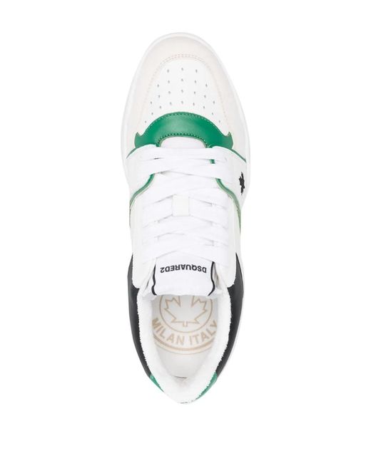 DSquared² White Low Top Leather Sneaker for men