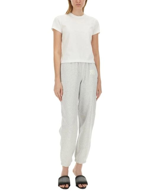 T By Alexander Wang White Alexanderwang.T "Essential Shrunk" T-Shirt