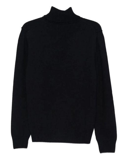 Paul & Shark Black Paul & Shark Turtle Neck Pullover for men