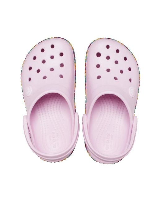 CROCSTM Pink Crocband Gem Band Clog