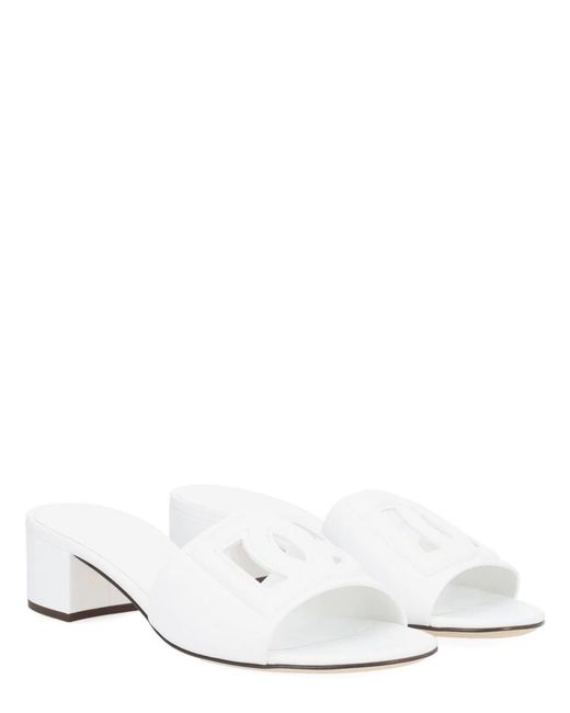 Dolce & Gabbana White Dolce & Gabbana Leather Flats