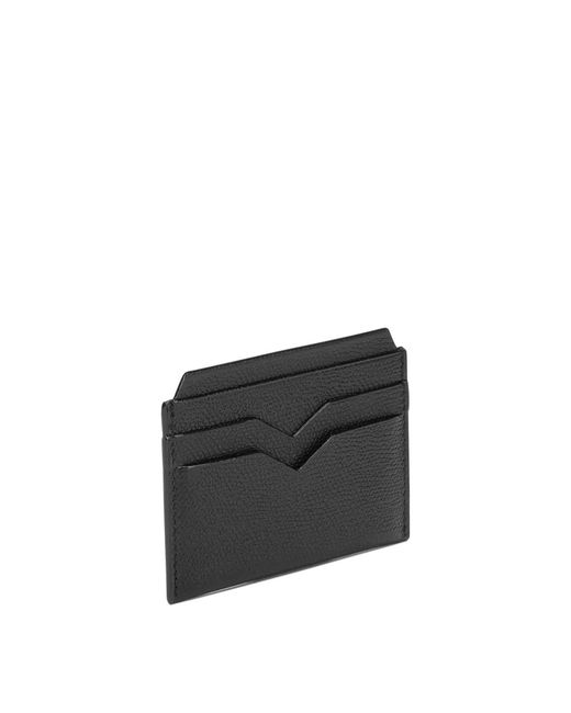 Valextra Black "4 Cc" Card Holder for men