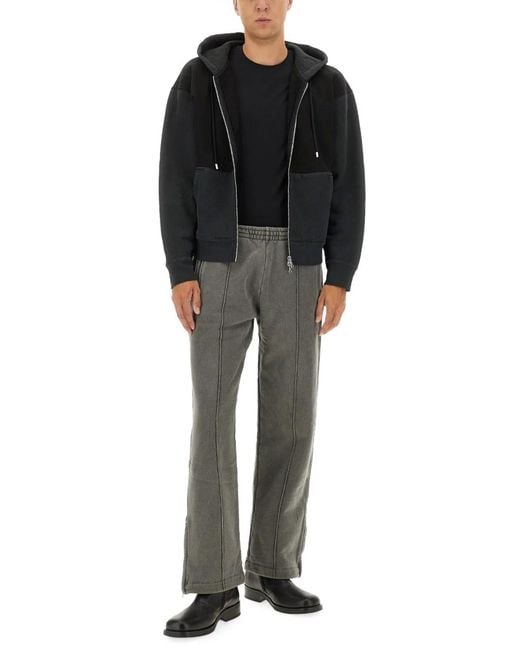Our Legacy Black Hooded Sweatshirt With Zipper for men