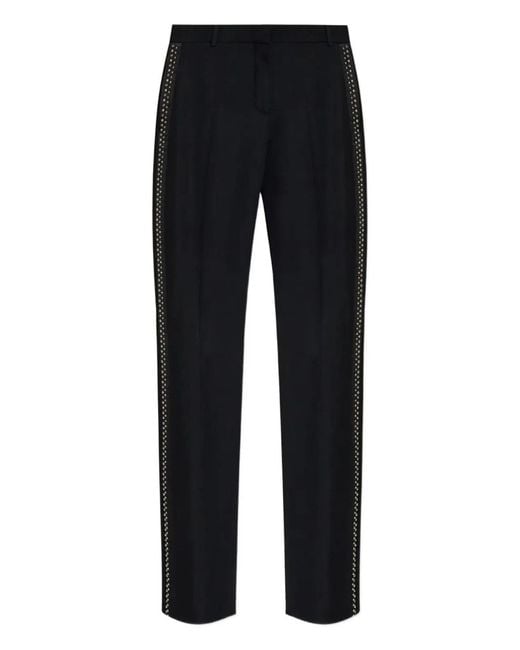 Versace Black Evening Pant Responsible Wool Grain Di Poudre Softer Hand