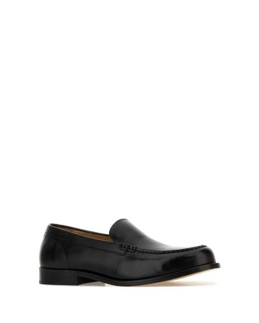 A.P.C. Black Leather Loafers for men
