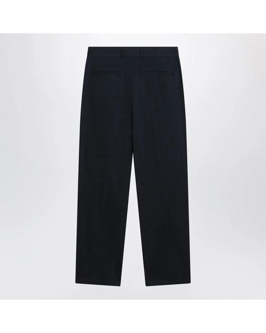 Valentino Blue Cotton Trousers for men