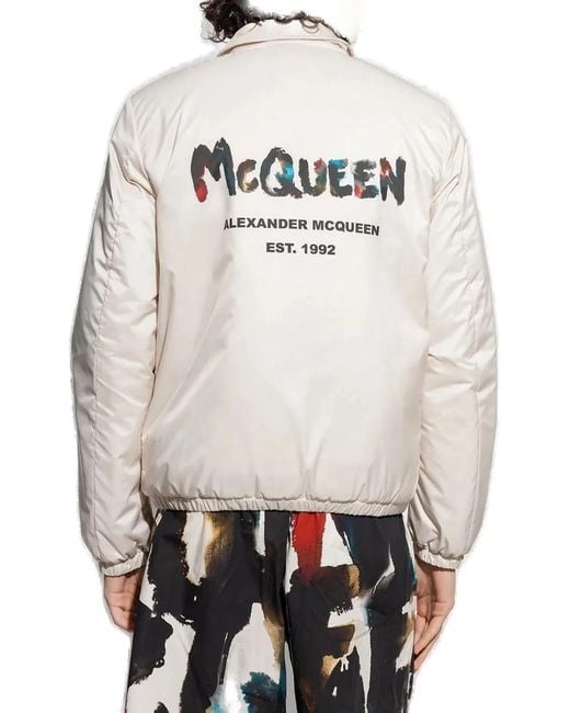 McQueen White Graffiti Logo Blousn Graffiti for men