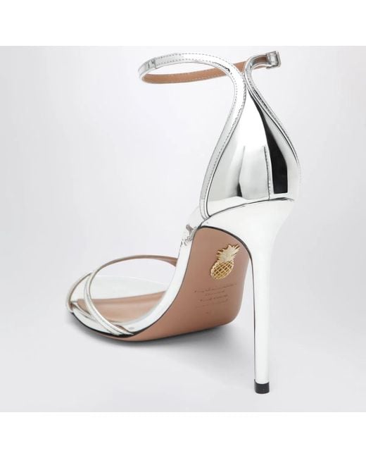 Aquazzura White Nuda 85 Sandals