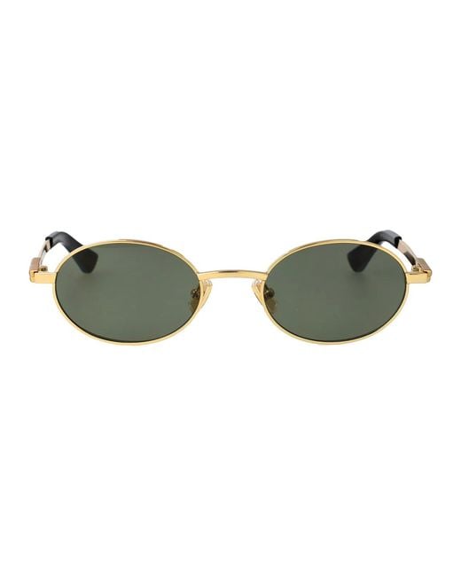 Bottega Veneta Green Metal Sunglasses