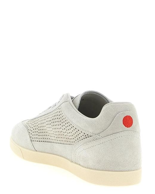 Kiton White Suede Sneakers for men