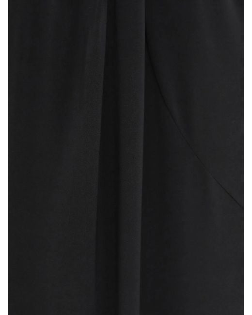 Jacquemus Black Viscose High Waist Front Slit Skirts