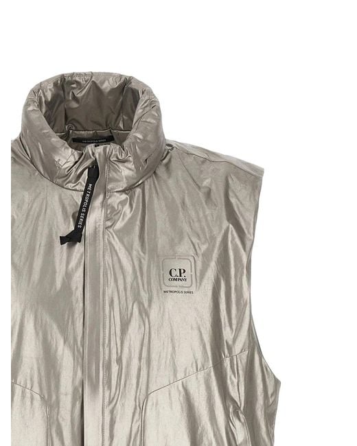 C P Company Gray 'The Metropolis Series' Vest for men