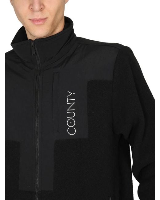 Marcelo Burlon Black Giacca Track Cross Block for men