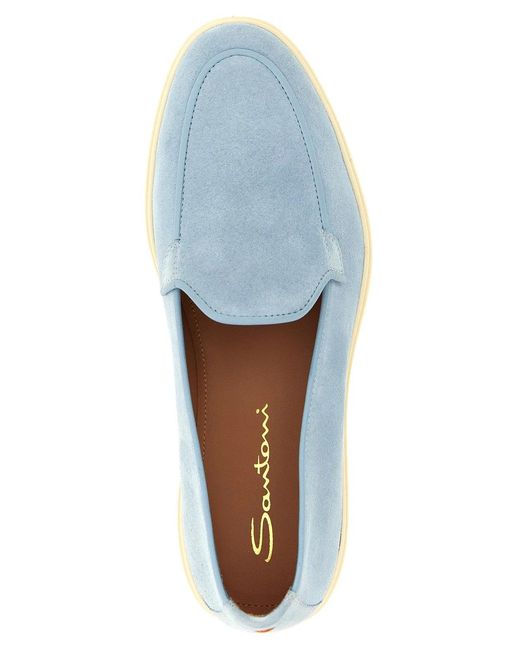Santoni Blue 'Debora' Loafers