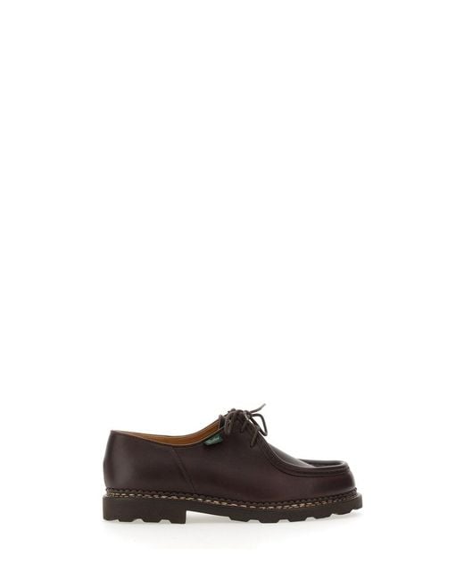 Paraboot White Michael Smooth Leather Derbies for men
