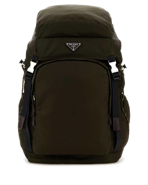 Prada Black Canvas Backpack for men