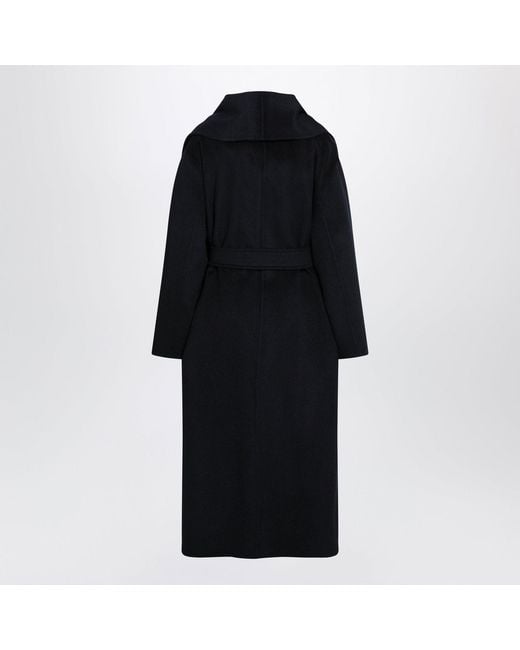 Max Mara Black Max Mara S Dark Wool And Cashmere Dressing Gown Coat