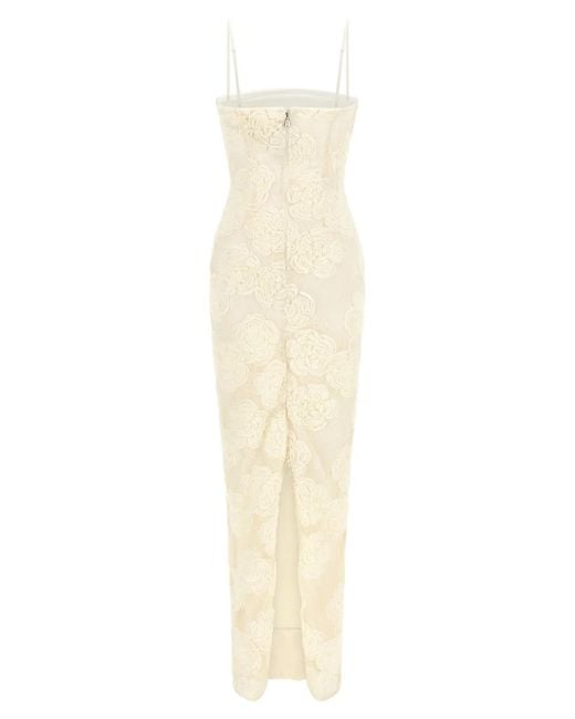 ROTATE BIRGER CHRISTENSEN White Rotate Birger Christensen 'Flower Mesh Tube' Dress