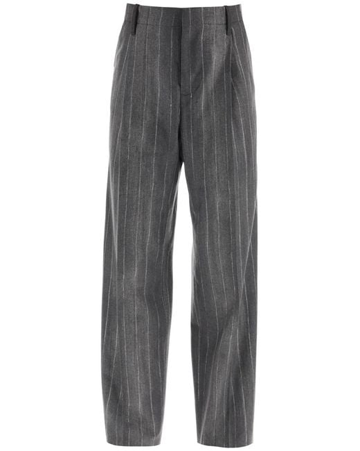 Versace Gray Printed Wool Pant for men