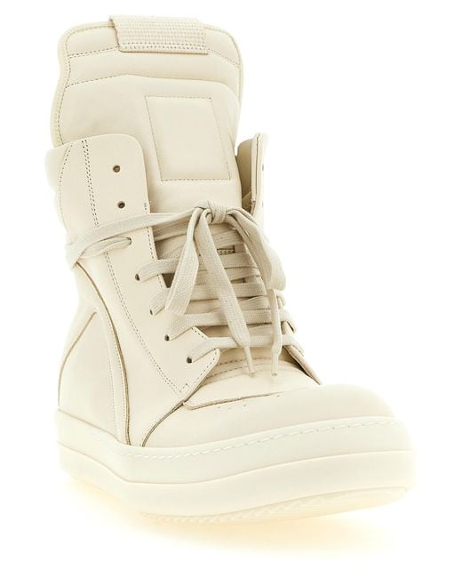 Rick Owens Natural 'Geobasket' Sneakers for men