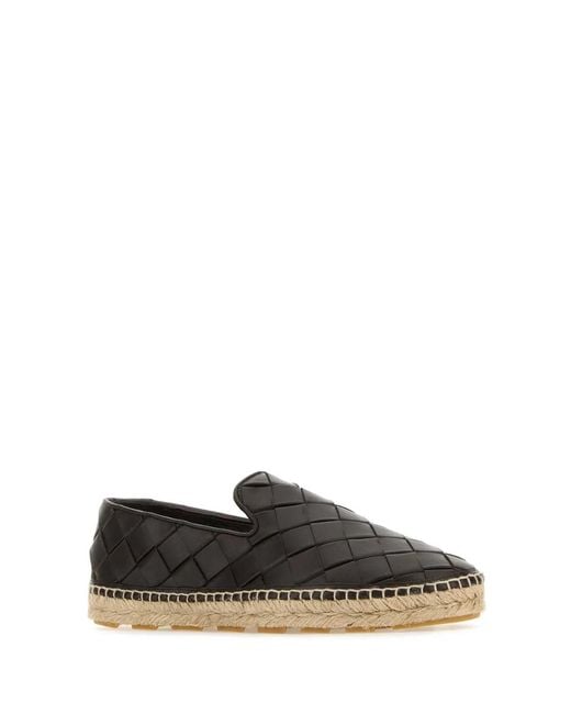 Bottega Veneta Black Jack Intrecciato Leather Espadrilles