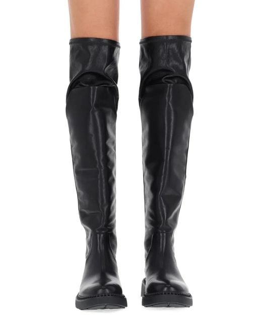 Ash Black Calf Leather Boots