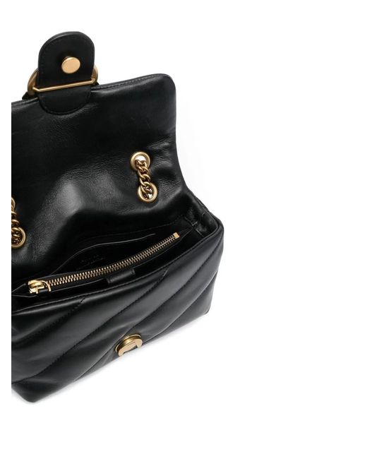 Pinko Black Leather Hand Bag